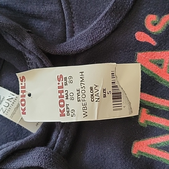 Elf Santa's Coming! Unisex Navy Blue Hoodie Sweatshirt- Size S- New! - Picture 6 of 9